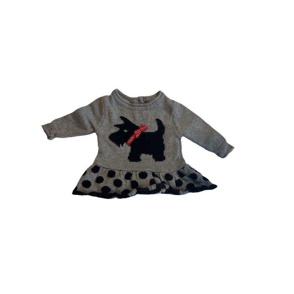 Baby Berl Sweater 3/6 Girls Dog Schnauzer